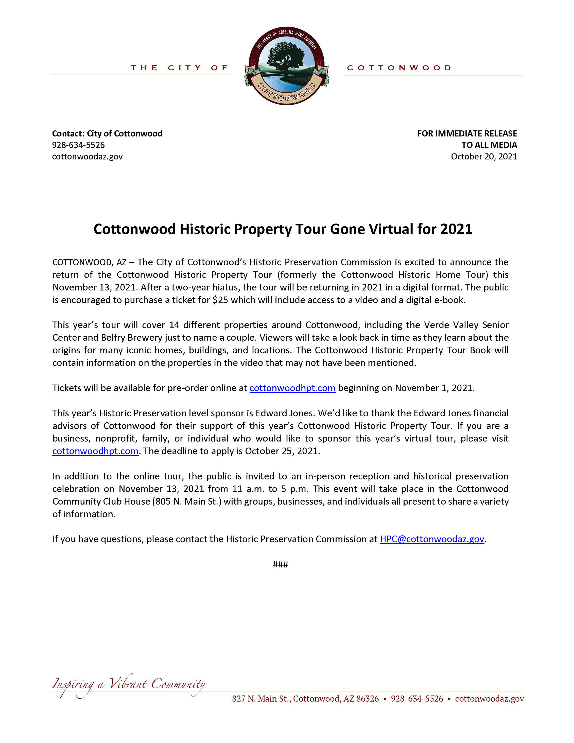 PRESS RELEASE - CHPT 2021
