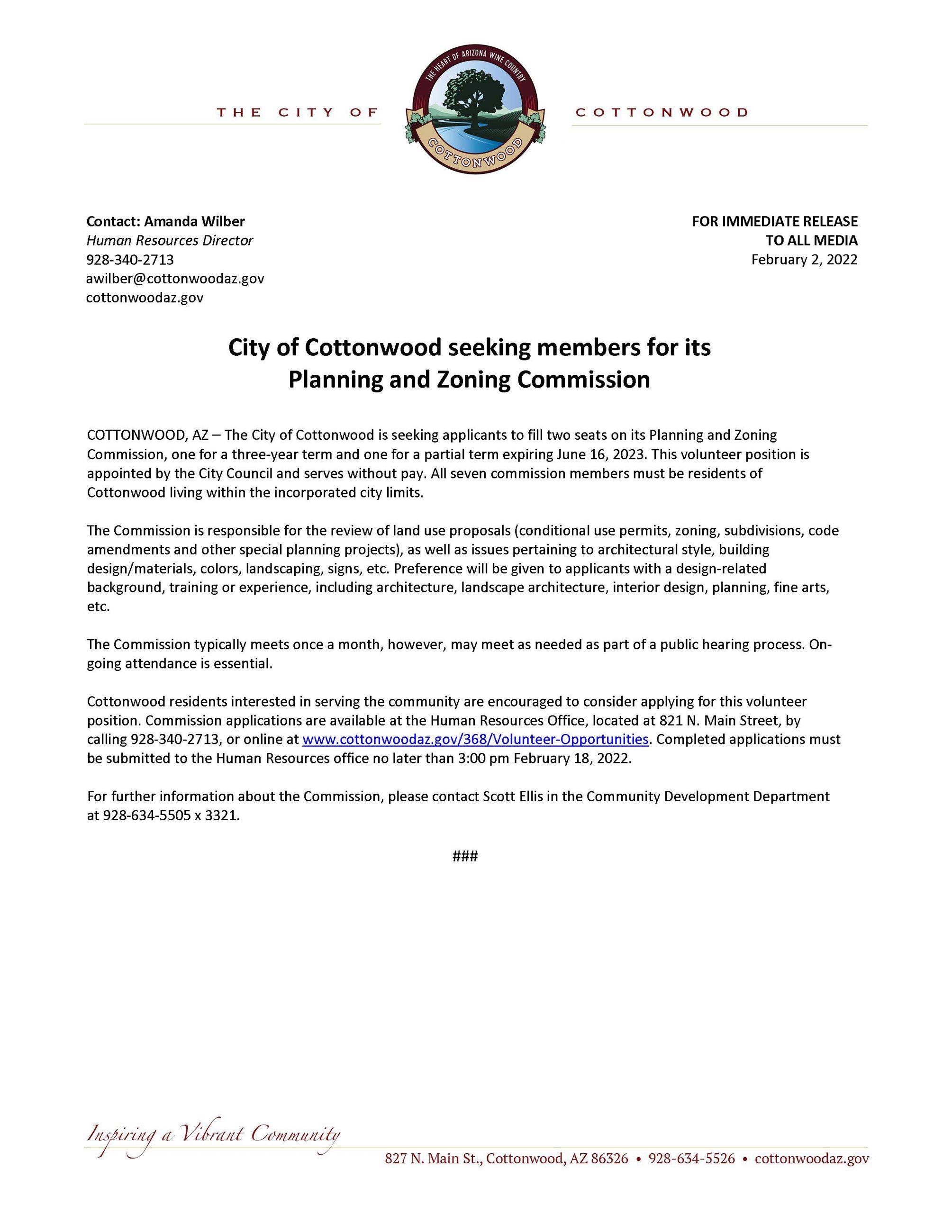 Planning and Zoning Commission