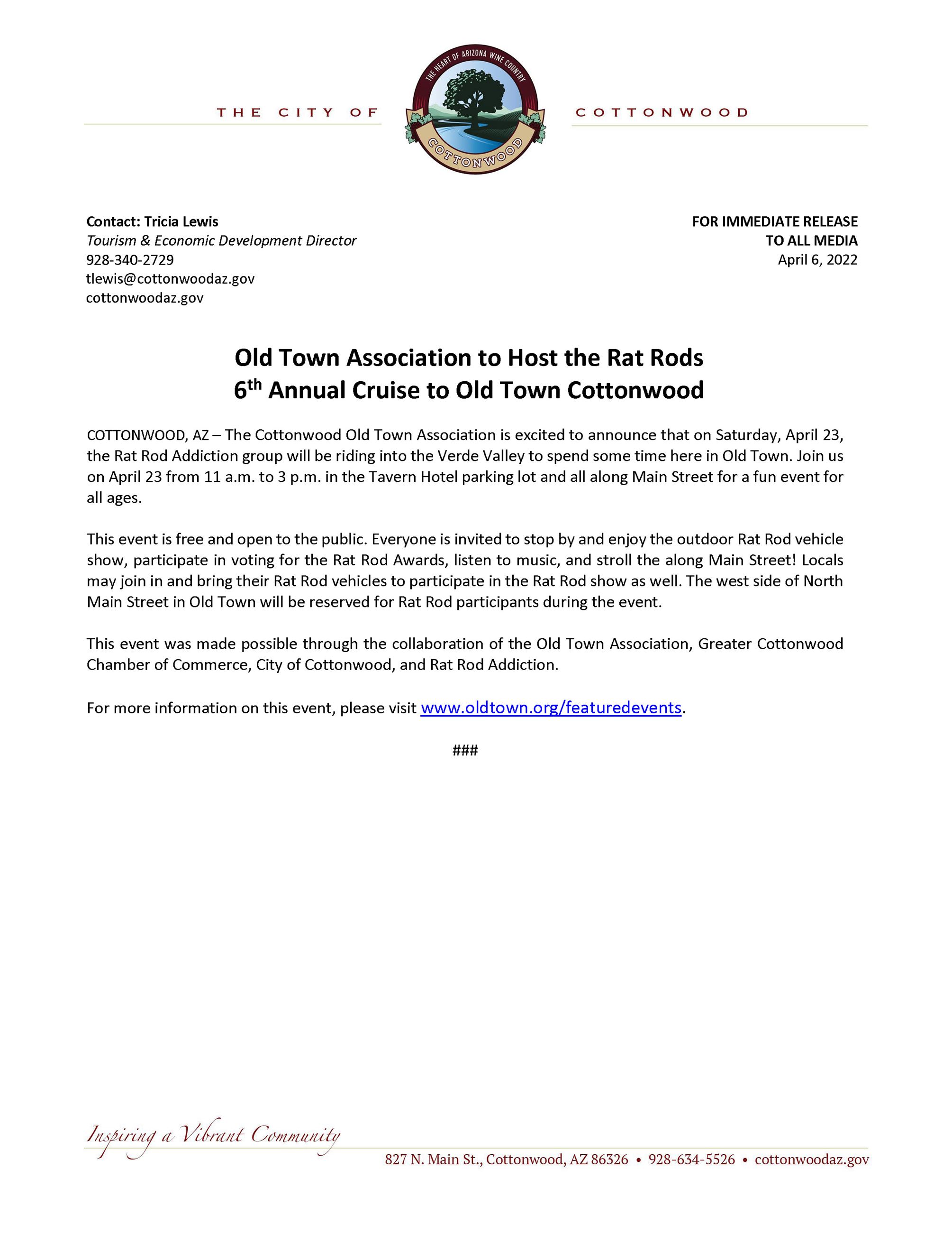 PRESS RELEASE - Rat Rods 2022