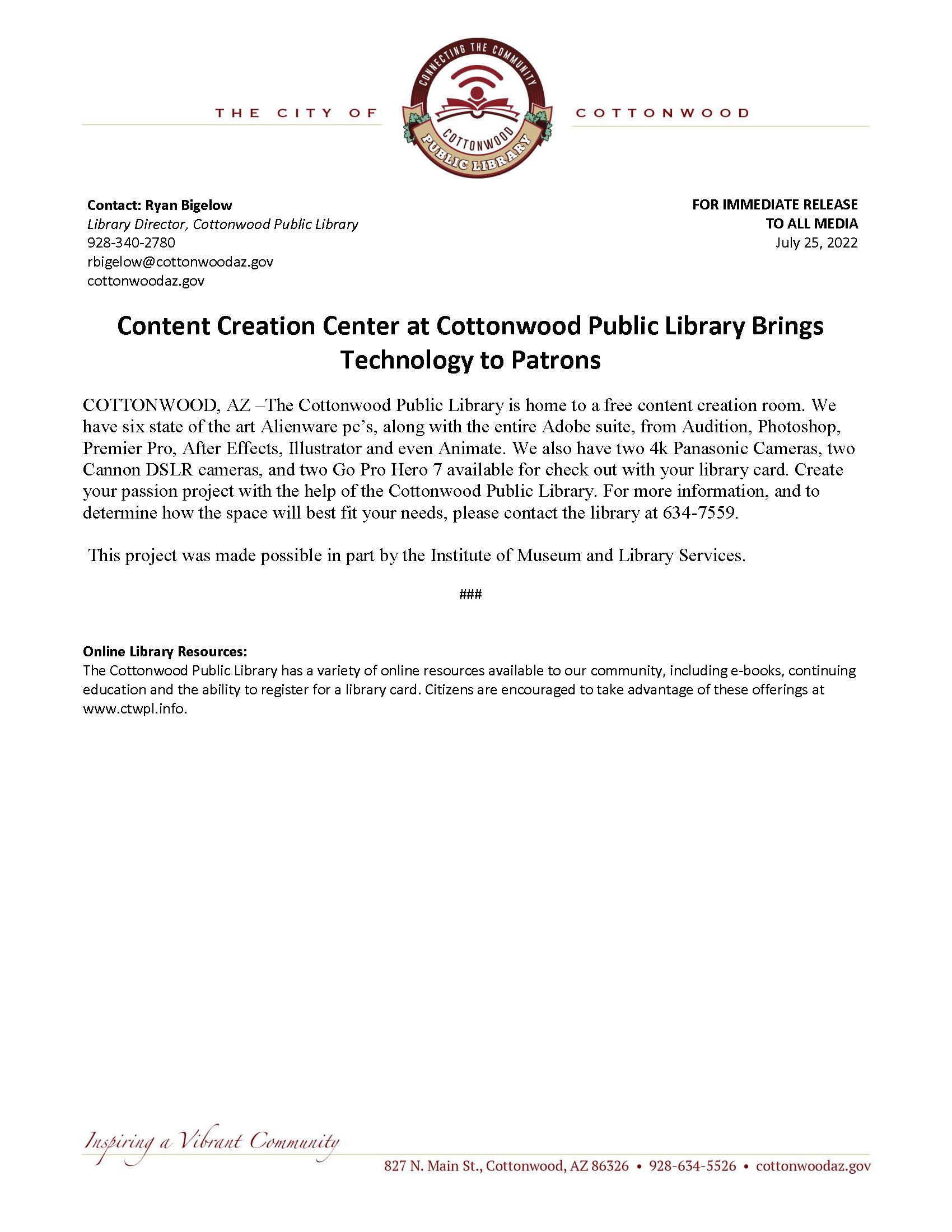 Library PSA - Content Creation Center - 7.21.22