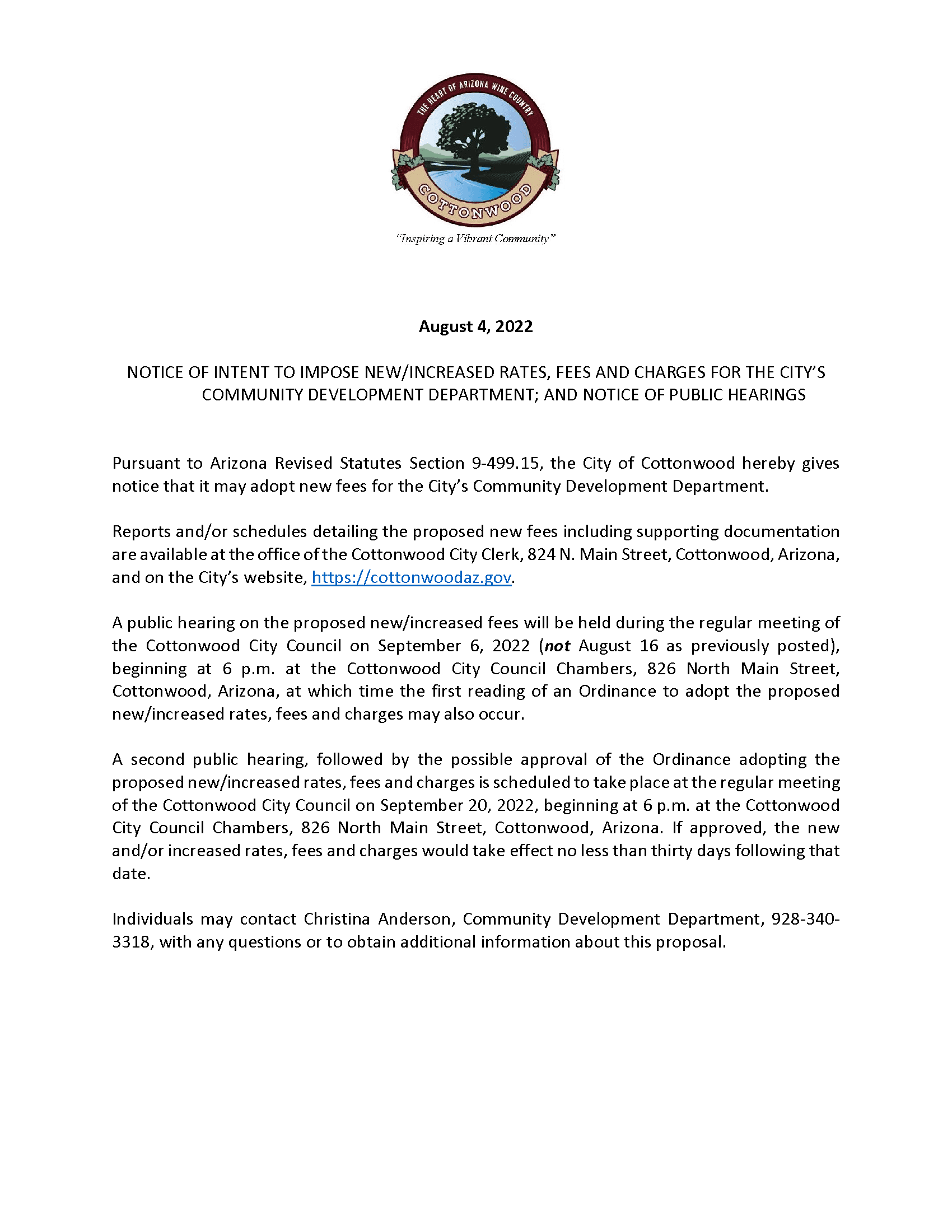 NOI Community Development Fees