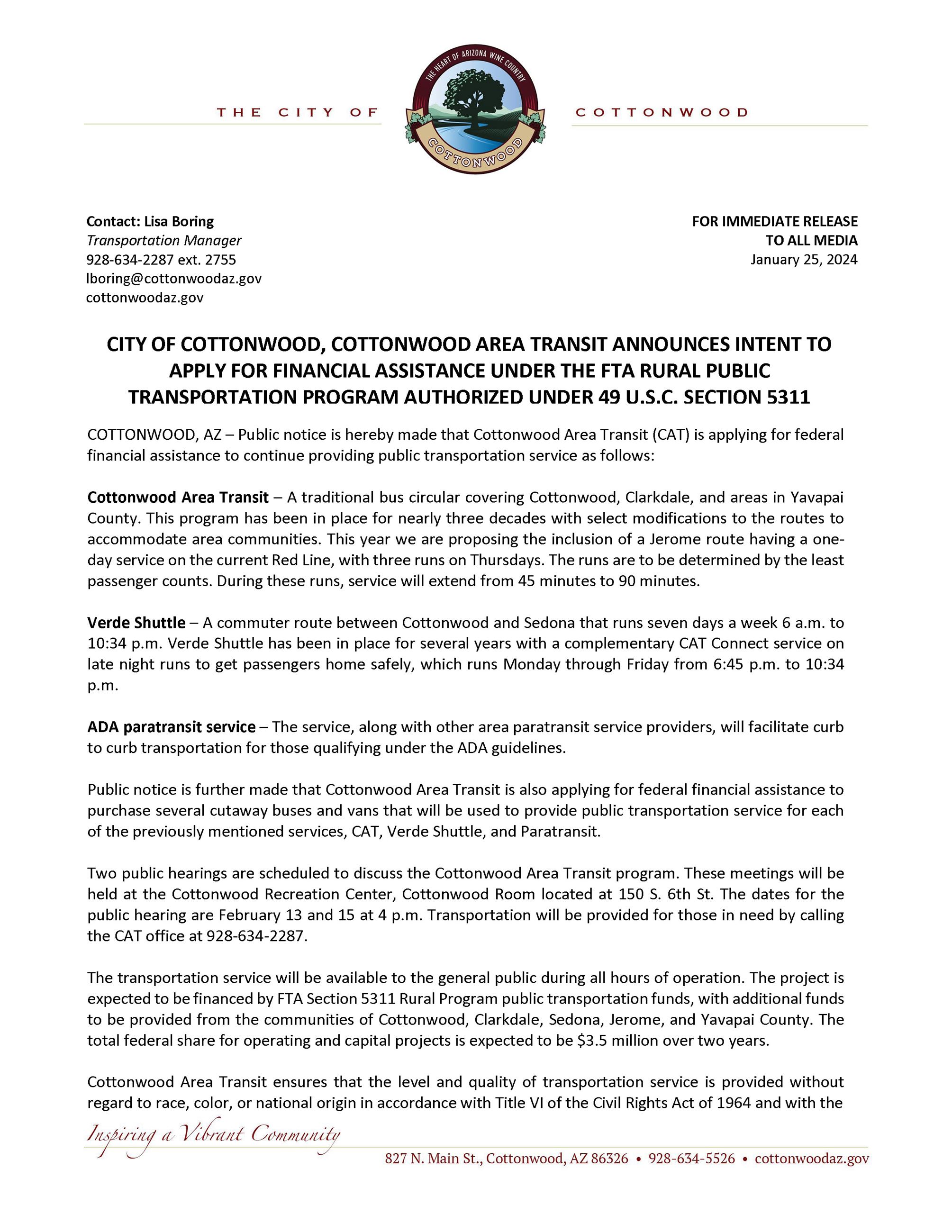 PRESS RELEASE - 2024 Transit Public Hearing Notice_Page1