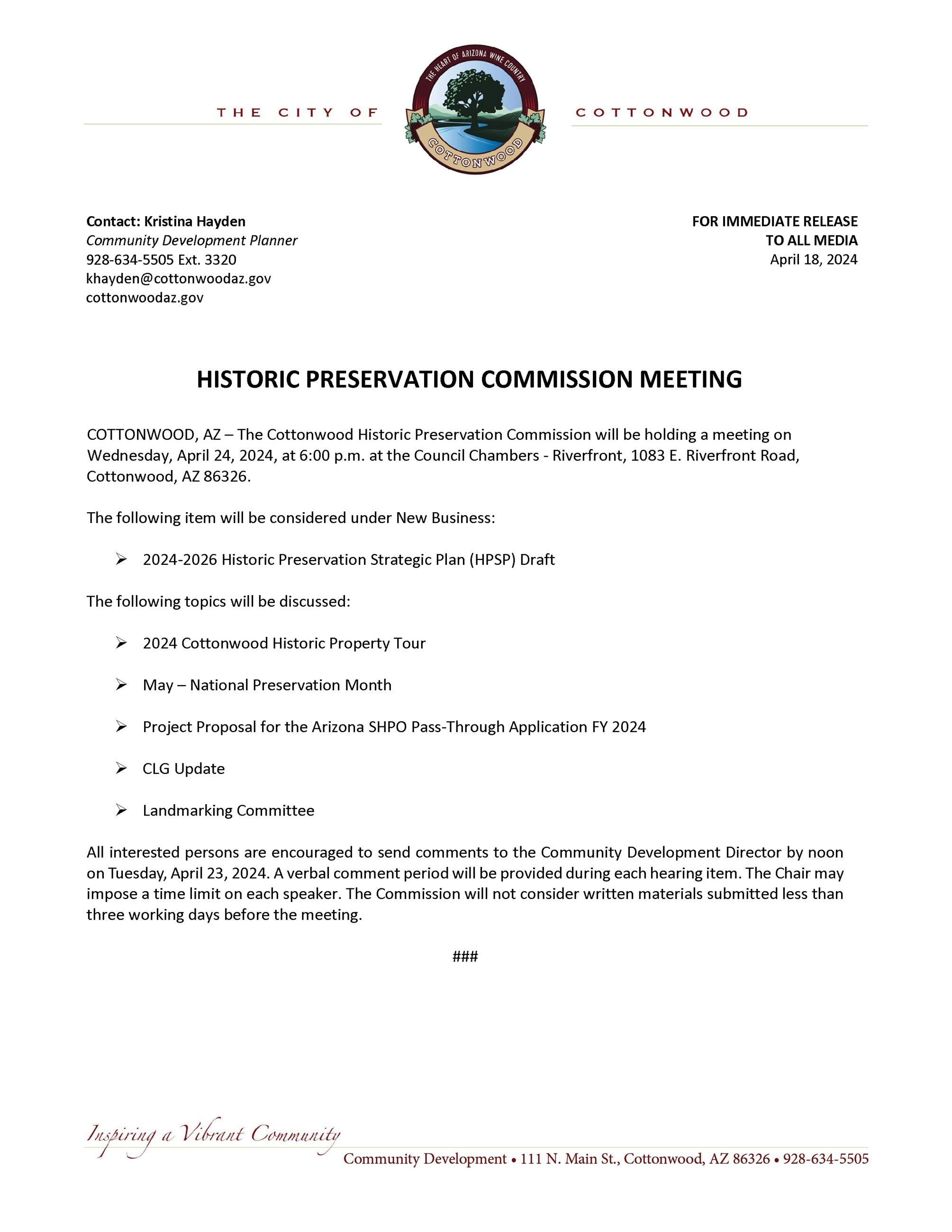 Press Release - HPC Meeting